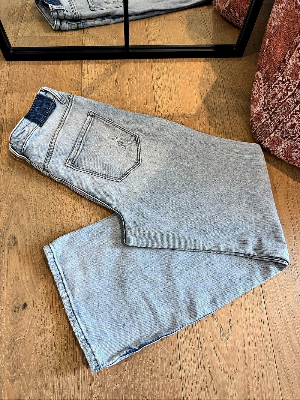 VERVET Light Wash Distressed High Rise Relaxed Jeans| Fall Denim Distressed